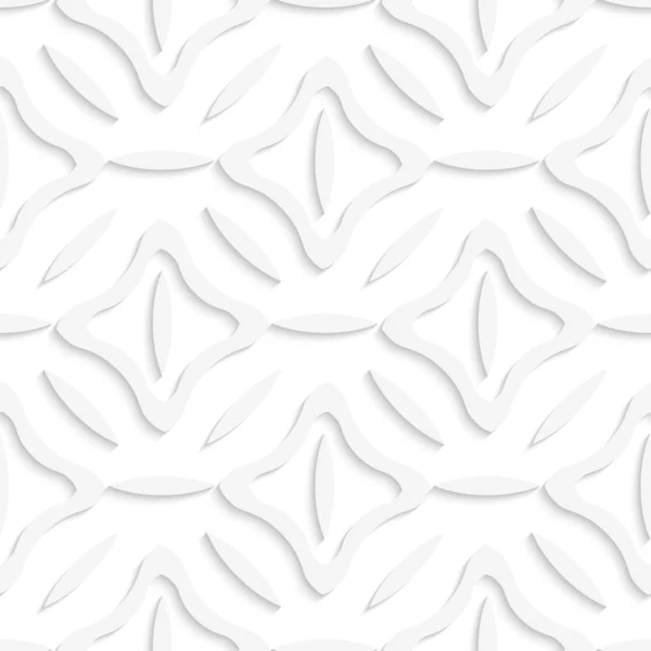 Witte ovalen en rechthoeken, naadloze patroon — Stockvector