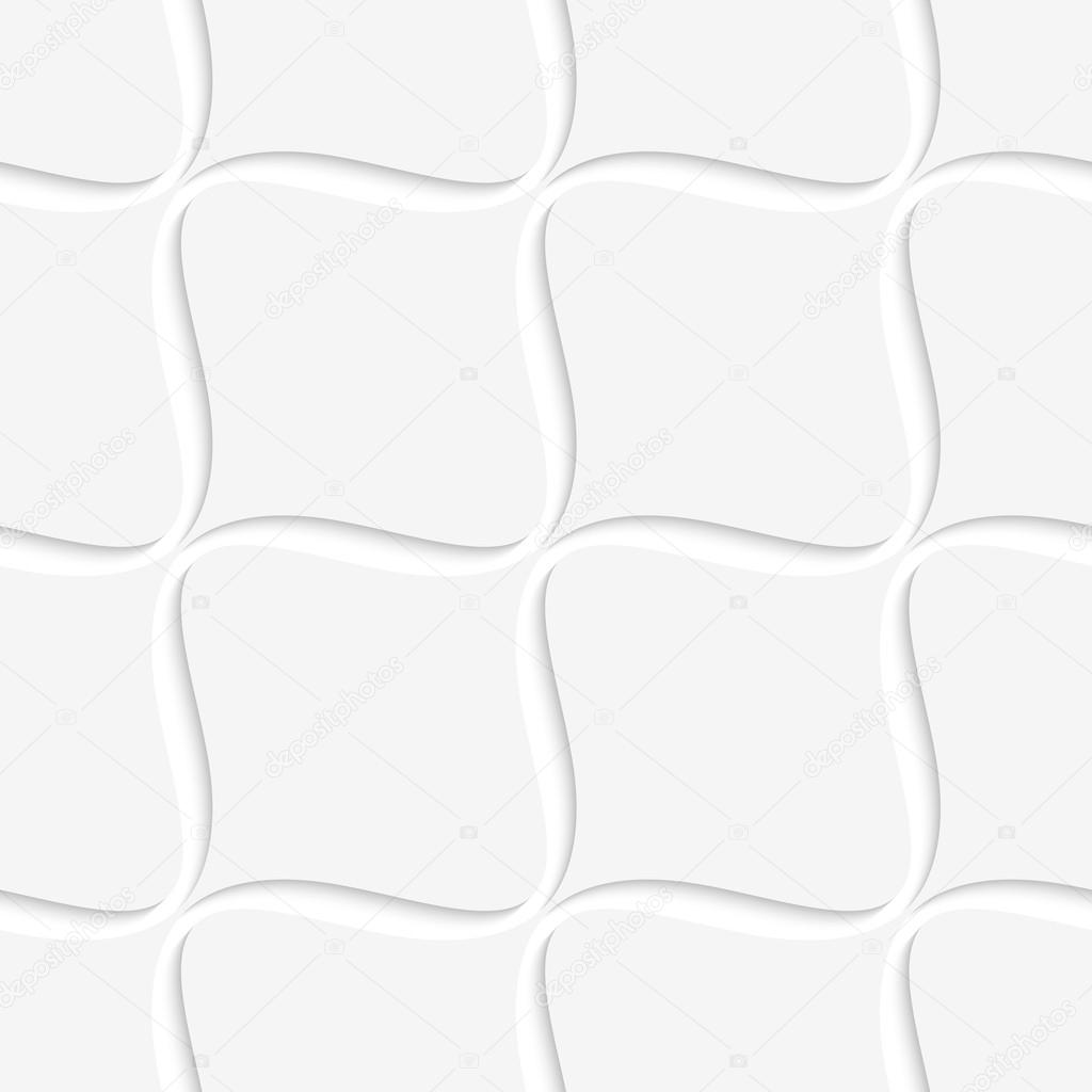 White diagonal wavy squares seamless pattern