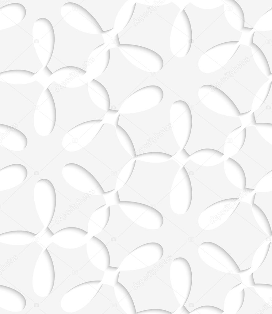 White simple flower seamless pattern