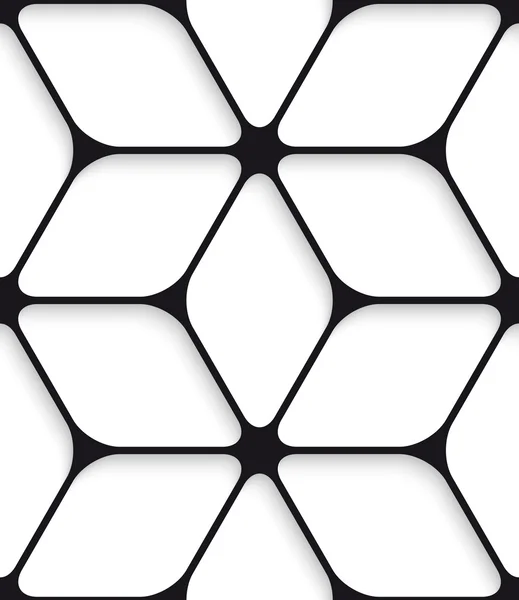 Black hexagon net seamless pattern — Stock Vector