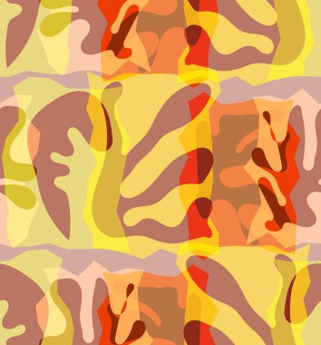 Organik Matisse şekillerinin kusursuz desenleri. Doğal toprak renkleri. Çiçekli sualtı yaşamı. Soyut deniz yosunu kamuflaj arka planı. Moda dalgalı geometri. Rastgele katmanlanmış el çizimi sanat.