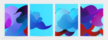 Üç boyutlu sıvı dalgalı şekil. Parlak bulutlu fütüristik arka plan. Soyut müzik dalgalarında canlı gradyan akışı. Dinamik sıvı doku. Moda uçucu tasarımı için yaratıcı vektör şablonu.