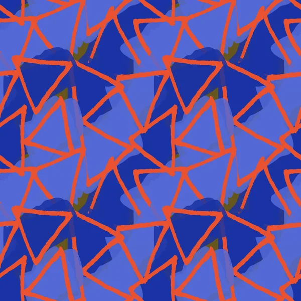 Абстрактный Нарисованный Вручную Векторный Бесшовный Узор Цветочные Мотивы Грубая Текстура — стоковый вектор