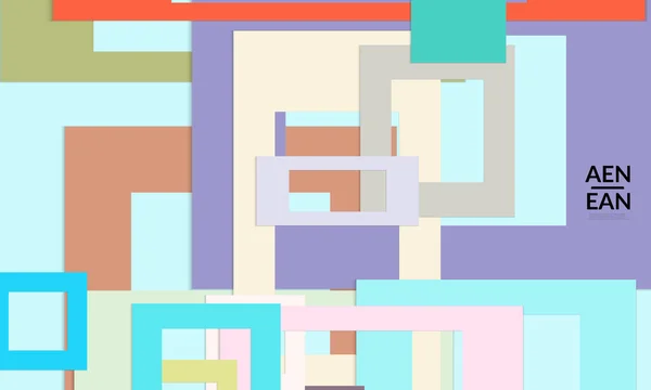 Abstraktní Web Tapety Papírovým Střihem Překrývající Obdélníkové Rámy Plakát Ročníku — Stockový vektor
