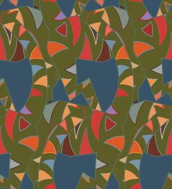 Grafiti duvar stili süslü eğri şekilli soyut, pürüzsüz vektör arkaplanı. Kübizm sanat tasarım elementleri. Modern mistik doğal ruhani fikir. El çiziminde gelecekçi geometri.