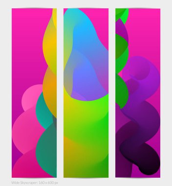 Üç boyutlu sıvı dalgalı şekil. Parlak bulutlu fütüristik arka plan. Soyut müzik dalgalarında canlı gradyan akışı. Dinamik sıvı doku. Moda pankartı tasarımı için yaratıcı vektör şablonu.