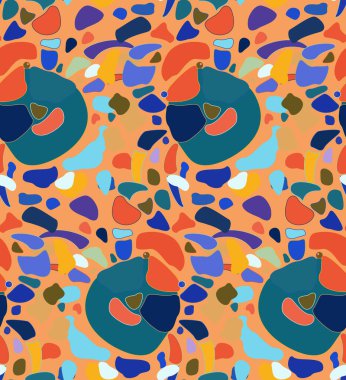 Grafiti duvar stili süslü eğri şekilli soyut, pürüzsüz vektör arkaplanı. Kübizm sanat tasarım elementleri. Modern mistik doğal ruhani fikir. El çiziminde gelecekçi geometri.