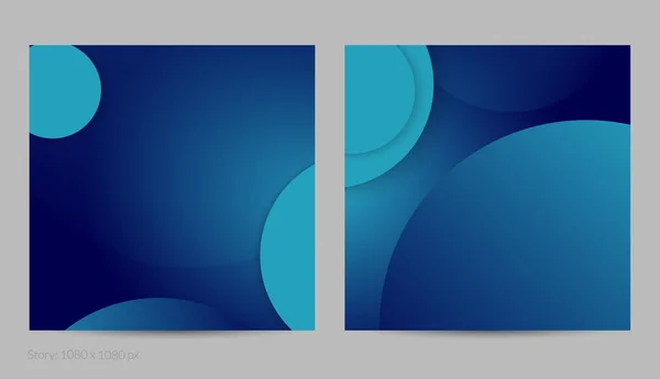 Abstract Geometric Square Flyer Deep Gradient Vanishing Geometric Shapes Modern — Stock Vector