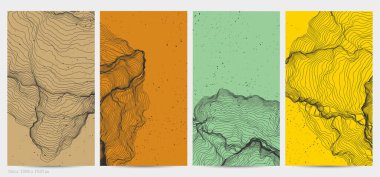 Çok ince bir ağ şekli. Soyut 3D bilgisayar modelleme bilim geometrisi. Gelişigüzel parçacıklarla etkileşen fütüristik ses dalgası. Düz dünyevi arkaplanda büyüyen küf dokusu.