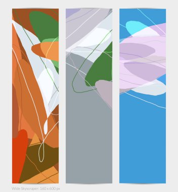 Asgari moda tarzında bir grup vektör soyut yaratıcı arka plan. Sosyal medya için modern şablonlar. Eğlenceli karalama şekli. Soyut geometrik şekilleri ve renkleri olan sanat manzarası.