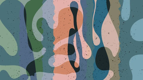 Matiseer Organische Grangetextureerde Vormen Abstract Hedendaags Sjabloon Met Natuurlijk Bloemmotief — Stockvector