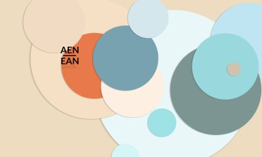 Kağıt kesikli, üst üste binen daireli soyut bir duvar kağıdı. Klasik poster. Retro renkli vektör arkaplan nesnelerine sahip sanat. Malzeme tasarımı. Evli teknolojiler için sanatsal istatistik şablonu. 