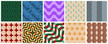 Geometrik 3 boyutlu döşeme dokusunun gerçekçi gölgesi. Kusursuz desenler koleksiyonu. Geçmişe dönük arka planlar ve duvar kağıtları.