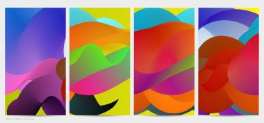 Üç boyutlu sıvı dalgalı şekil. Parlak bulutlu fütüristik arka plan. Soyut müzik dalgalarında canlı gradyan akışı. Dinamik sıvı doku. Moda post tasarımı için yaratıcı vektör şablonu.