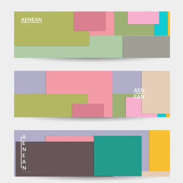 幾何学的な形を重ねた紙カットの抽象的なウェブ壁紙 ヴィンテージのバナー レトロなカラーベクトル背景オブジェクトを持つアート 材料設計 芸術的な幾何学模様です ベクターイラスト — ストックベクタ