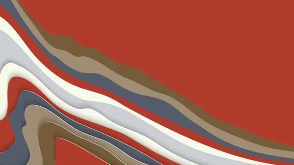 Art Découpé Abstrait Papier Fond Coloré Avec Des Couches Ondulées — Image vectorielle
