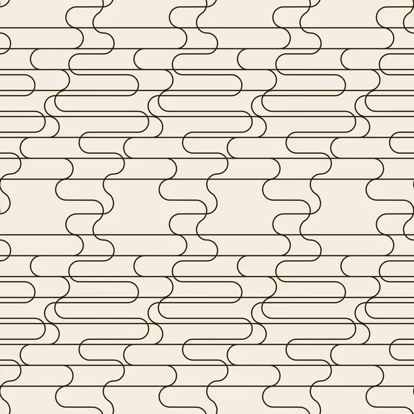 Бесшовный Векторный Рисунок Абстрактная Простая Геометрическая Текстура Темно Коричневый Желтом — стоковый вектор