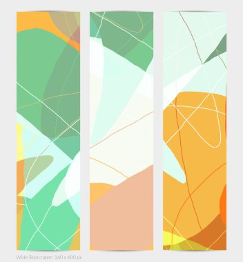 Asgari moda tarzında bir grup vektör soyut yaratıcı arka plan. Sosyal medya için modern şablonlar. Eğlenceli karalama şekli. Soyut geometrik şekilleri ve renkleri olan sanat manzarası.