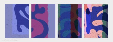 Matisse organik grange desenli. Doğal çiçek motifli soyut çağdaş uçucu şablonu. Asgari orta yüzyıl sanat geçmişi. Düz toprak renklerinde sanatsal botanik elementler.