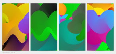 Üç boyutlu sıvı dalgalı şekil. Parlak bulutlu fütüristik arka plan. Soyut müzik dalgalarında canlı gradyan akışı. Dinamik sıvı doku. Moda post tasarımı için yaratıcı vektör şablonu.