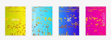 Gradyan üzerinde hareket eden küçük parlak parçacıklar. Doğa ilham verici tasarım. Deniz altı yaşam geçmişinin soyutlanması. Derin okyanus sularında yüzen soyut yaratıkların vektör çizimi.