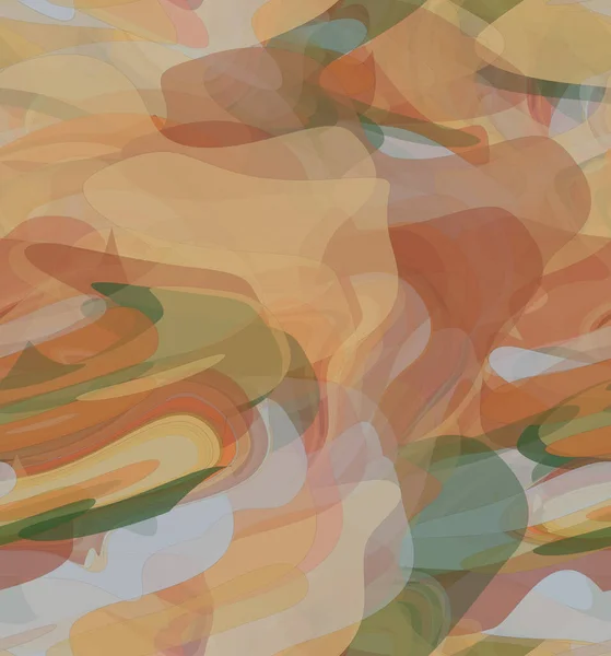 抽象水彩シームレスベクトルパターン ランダムな透明波状の形は芸術的な痛みの質感を作成します 有機天然の土色で多色の背景をパステル ユニバーサル壁紙 — ストックベクタ