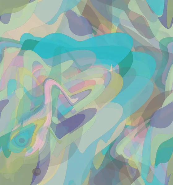 抽象水彩シームレスベクトルパターン ランダムな透明波状の形は芸術的な痛みの質感を作成します 有機天然の土色で多色の背景をパステル ユニバーサル壁紙 — ストックベクタ