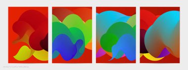 Üç boyutlu sıvı dalgalı şekil. Parlak bulutlu fütüristik arka plan. Soyut müzik dalgalarında canlı gradyan akışı. Dinamik sıvı doku. Moda uçucu tasarımı için yaratıcı vektör şablonu.