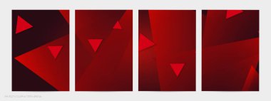 Derin eğimli ve kaybolan geometrik şekilli soyut geometrik uçucu. Sosyal medya afişi için modern şablon. Kağıt kesimi gerçekçi gölgesi olan çağdaş malzeme tasarımı.