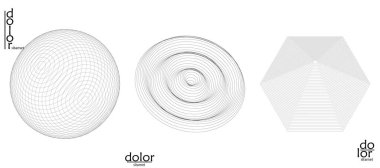 Soyut vektör tel çerçeve geometrik şekil seti. Düşük polyester ağ logosu tasarımı. Fütürist nesne tasarım elemanı. Bilim teknolojisi için 3 boyutlu dijital matematik modeli. Çizgi sanatı arkaplanı.