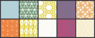 Basit geometrik dokular. Kusursuz geometrik minimalist desenlerin toplanması. Arka planlar ve duvar kağıtları. Tekstil süsü. Düzgünce gruplandırılmış ve katmanlanmış sürükleme ve kumaş paletine bırak.