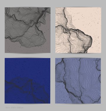 Çok ince bir ağ şekli. Soyut 3D bilgisayar modelleme bilim geometrisi. Gelişigüzel parçacıklarla etkileşen fütüristik ses dalgası. Düz dünyevi arkaplanda büyüyen küf dokusu.