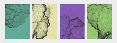 Çok ince bir ağ şekli. Soyut 3D bilgisayar modelleme bilim geometrisi. Gelişigüzel parçacıklarla etkileşen fütüristik ses dalgası. Düz dünyevi arkaplanda büyüyen küf dokusu.