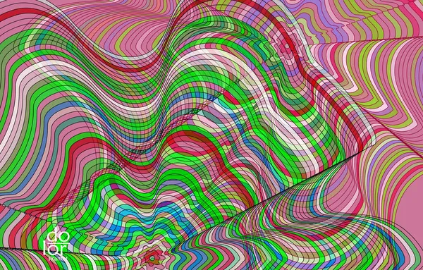 Fütürist Çok Renkli Tel Çerçeve Geometrik Şekilli Soyut Vektör Şablonu — Stok Vektör