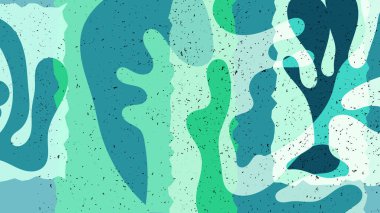 Matisse organik grange desenli. Doğal çiçek motifli soyut çağdaş şablon. Asgari orta yüzyıl sanat geçmişi. Düz toprak renklerinde sanatsal botanik elementler.