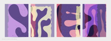 Matisse organik grange desenli. Doğal çiçek motifli soyut çağdaş uçucu şablonu. Asgari orta yüzyıl sanat geçmişi. Düz toprak renklerinde sanatsal botanik elementler.