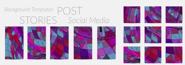 Abstract Achtergrond Set Voor Social Media Post Verhalen Vector Digitale — Stockvector