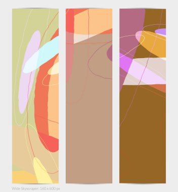 Asgari moda tarzında bir grup vektör soyut yaratıcı arka plan. Sosyal medya için modern şablonlar. Eğlenceli karalama şekli. Soyut geometrik şekilleri ve renkleri olan sanat manzarası.