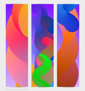 Üç boyutlu sıvı dalgalı şekil. Parlak bulutlu fütüristik arka plan. Soyut müzik dalgalarında canlı gradyan akışı. Dinamik sıvı doku. Moda pankartı tasarımı için yaratıcı vektör şablonu.