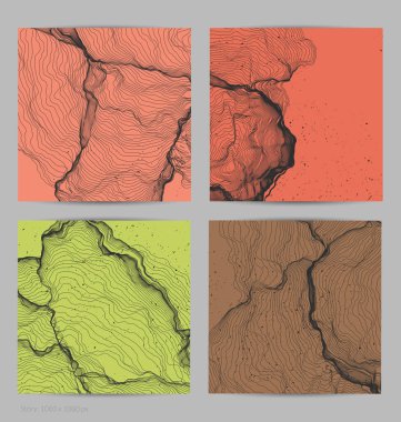 Çok ince bir ağ şekli. Soyut 3D bilgisayar modelleme bilim geometrisi. Gelişigüzel parçacıklarla etkileşen fütüristik ses dalgası. Düz dünyevi arkaplanda büyüyen küf dokusu.