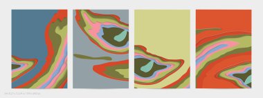 Soyut üç boyutlu kağıt, sanatı keser. Dalgalı kağıt işçiliğiyle renkli bir arka plan. Sanatsal vektör gerçekçi gölgeli şekilleri kesiyor. Parlak oyma dokusu. Topografi yardım taklidi.