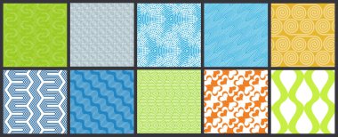 Basit geometrik dokular. Kusursuz geometrik minimalist desenlerin toplanması. Arka planlar ve duvar kağıtları. Tekstil süsü. Düzgünce gruplandırılmış ve katmanlanmış sürükleme ve kumaş paletine bırak.