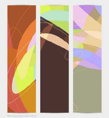 Asgari moda tarzında bir grup vektör soyut yaratıcı arka plan. Sosyal medya için modern şablonlar. Eğlenceli karalama şekli. Soyut geometrik şekilleri ve renkleri olan sanat manzarası.