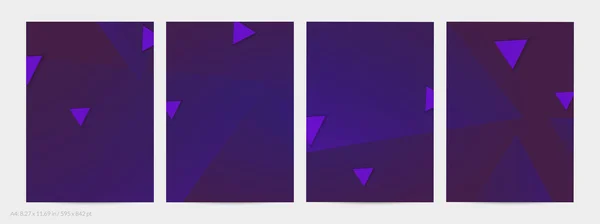 Flyer Géométrique Abstrait Avec Dégradé Profond Formes Géométriques Voie Disparition — Image vectorielle