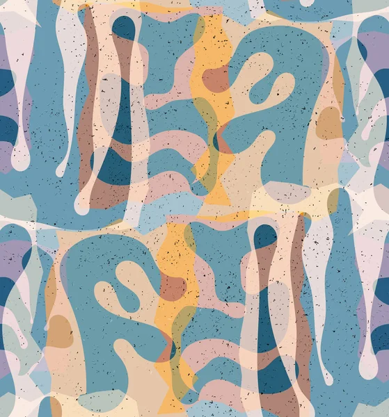 Vector Naadloos Patroon Van Organische Matisse Vormen Natuurlijke Aardse Kleuren — Stockvector