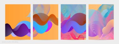 Üç boyutlu sıvı dalgalı şekil. Parlak bulutlu fütüristik arka plan. Soyut müzik dalgalarında canlı gradyan akışı. Dinamik sıvı doku. Moda uçucu tasarımı için yaratıcı vektör şablonu.