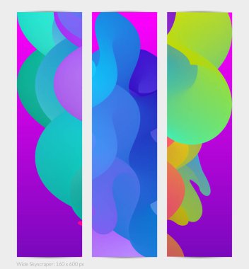 Üç boyutlu sıvı dalgalı şekil. Parlak bulutlu fütüristik arka plan. Soyut müzik dalgalarında canlı gradyan akışı. Dinamik sıvı doku. Moda pankartı tasarımı için yaratıcı vektör şablonu.