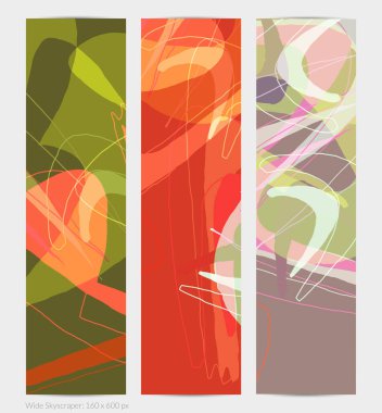 Asgari moda tarzında bir grup vektör soyut yaratıcı arka plan. Sosyal medya için modern şablonlar. Eğlenceli karalama şekli. Soyut geometrik şekilleri ve renkleri olan sanat manzarası.