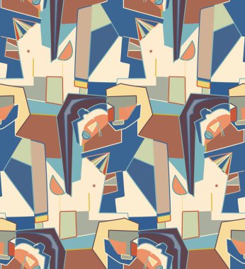 Grafiti duvar stili süslü eğri şekilli soyut, pürüzsüz vektör arkaplanı. Kübizm sanat tasarım elementleri. Modern mistik doğal ruhani fikir. El çiziminde gelecekçi geometri.