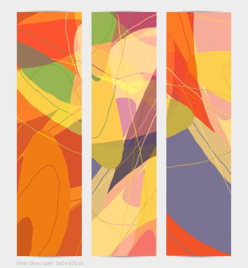 Asgari moda tarzında bir grup vektör soyut yaratıcı arka plan. Sosyal medya için modern şablonlar. Eğlenceli karalama şekli. Soyut geometrik şekilleri ve renkleri olan sanat manzarası.